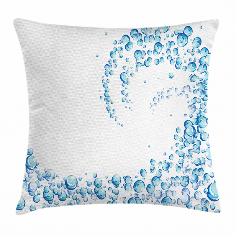 Water Droplets Bubbles Pillow Cover
