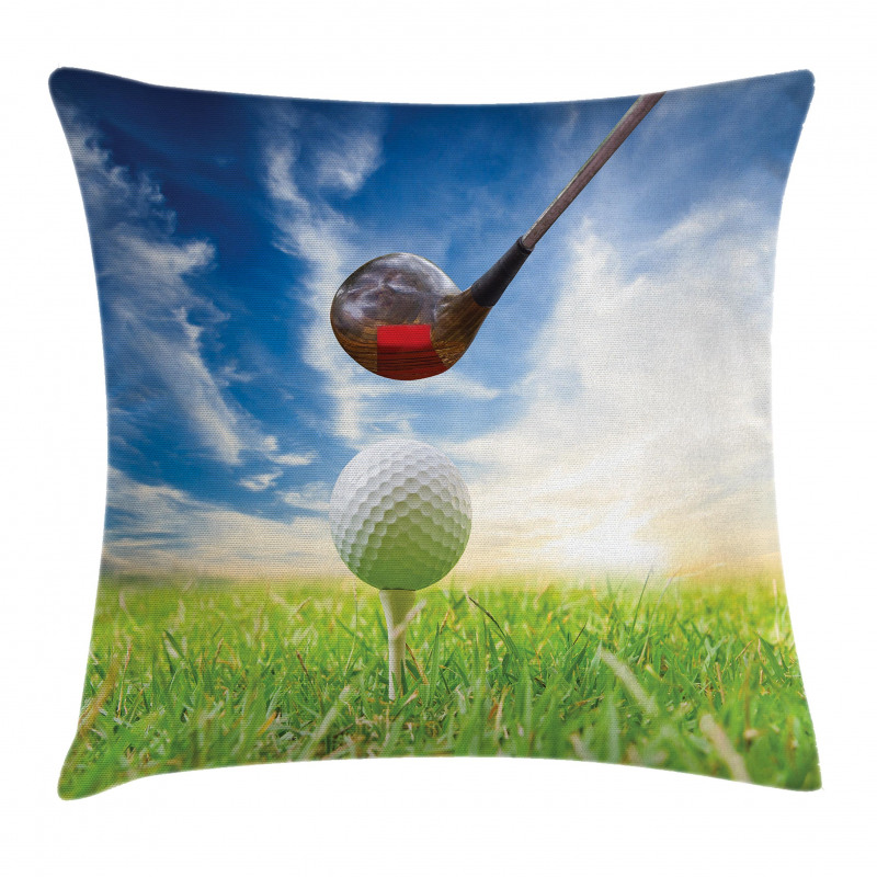 Golf Club and Ball Pillow Cover