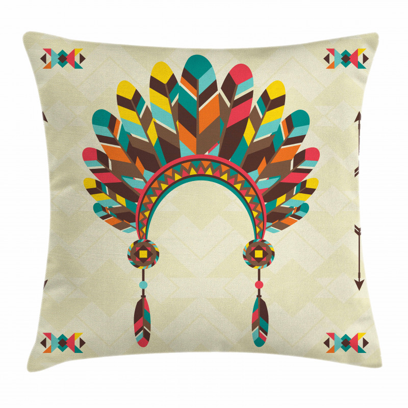 Vintage Headband Tribal Pillow Cover