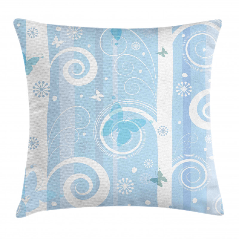 Snowflakes Butterfly Pillow Cover