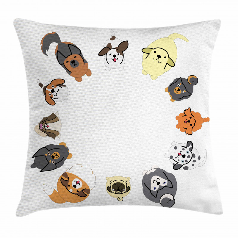 Various Cartoon Dog Design Pillow Cover