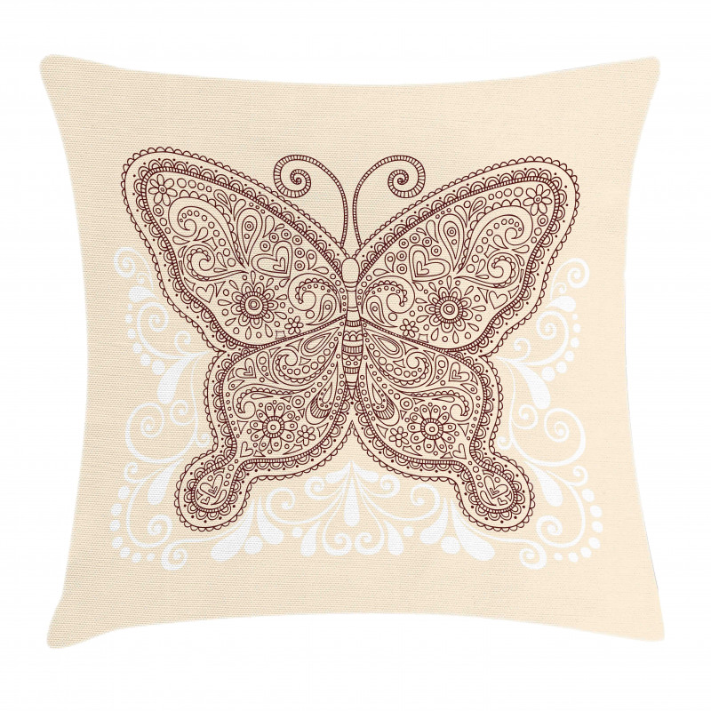 Ornament Abstract Butterfly Pillow Cover