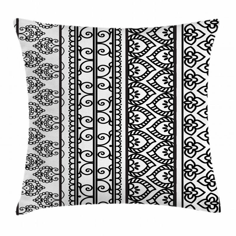 Swirls and Leaf Art Pillow Cover