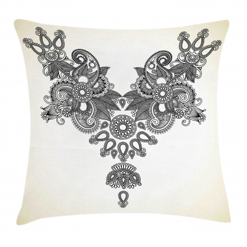 Far Eastern Vintage Artwork Pillow Cover