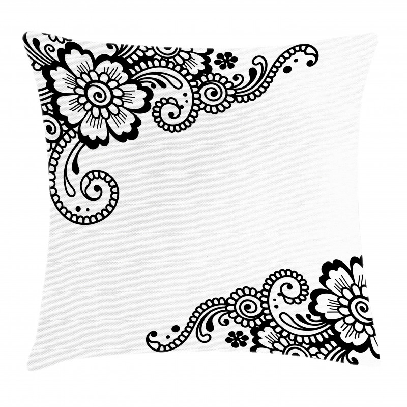 Floral Oriental Art Ornament Pillow Cover