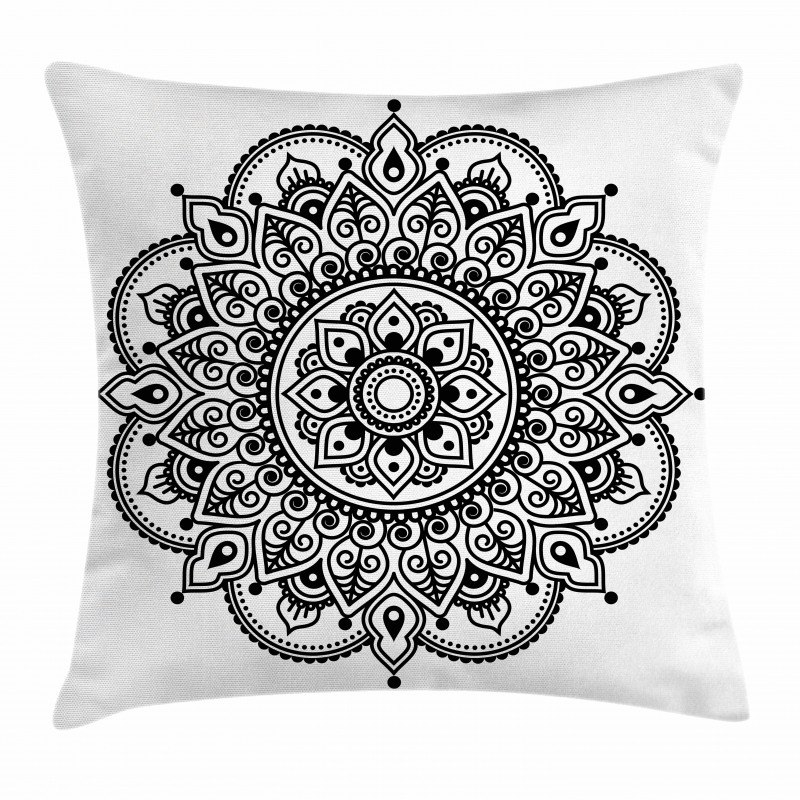 Symmetrical Flower Art Pillow Cover