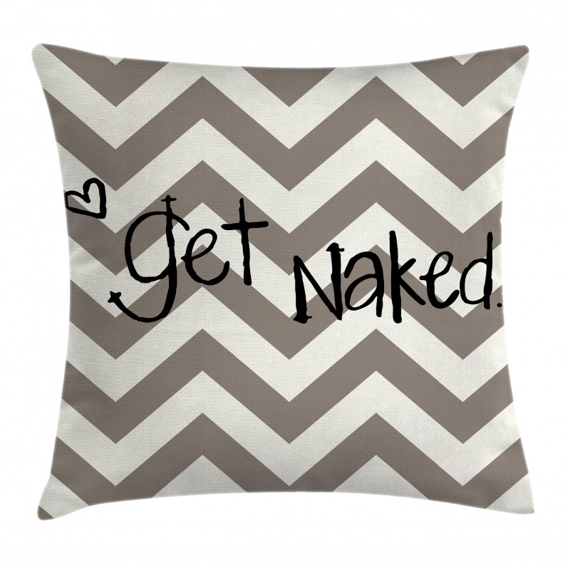 Get Naked Heart Zig Zag Pillow Cover