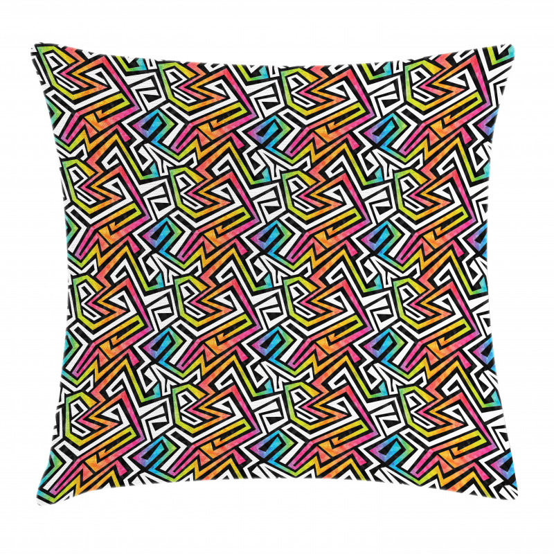 Grunge Puzzle Retro Pillow Cover