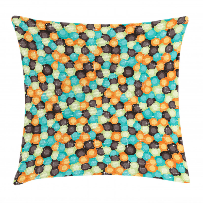 Vibrant Toned Circles Pillow Cover