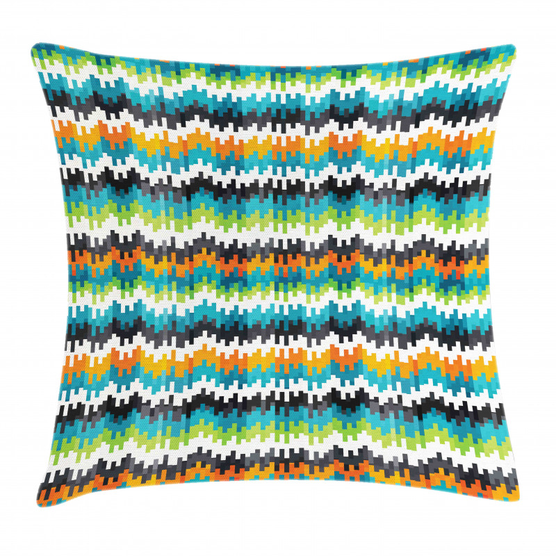 Trippy Forms Motif Pillow Cover