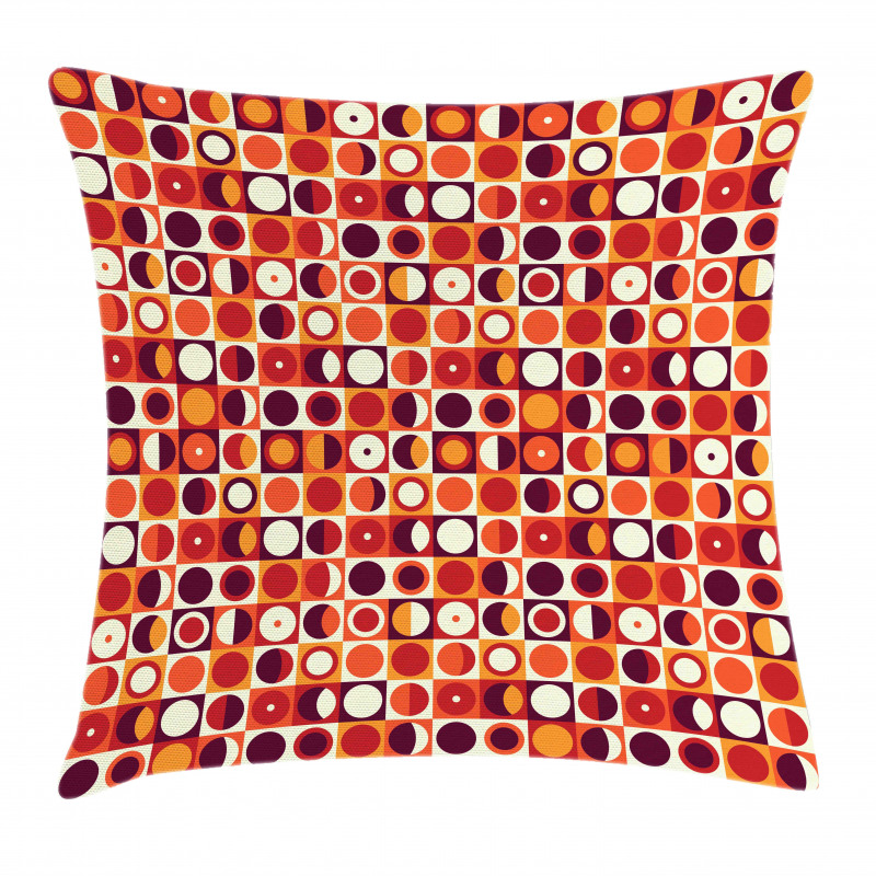 Sixties Style Ovals Pillow Cover