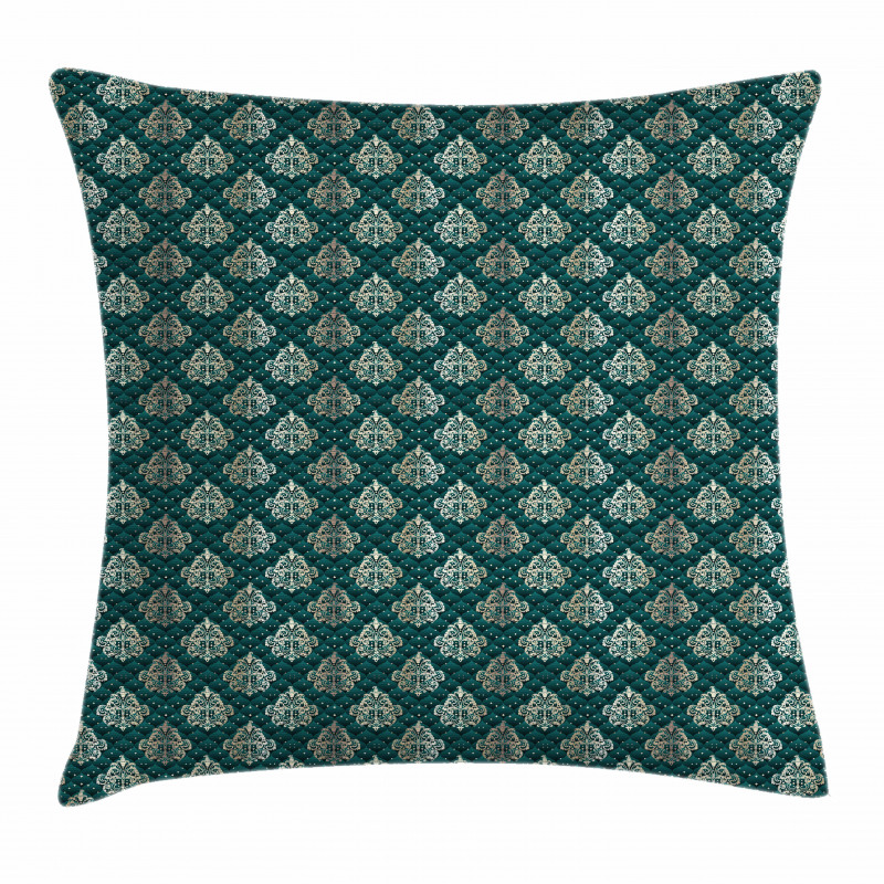 French Rococo Motifs Pillow Cover