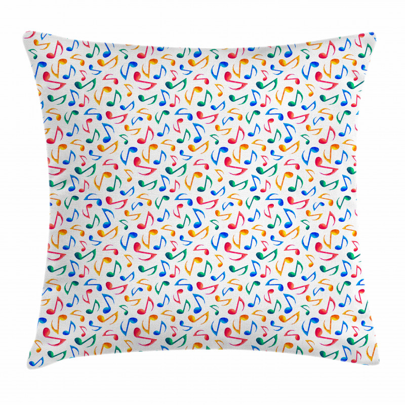 Notes Watercolor Pillow Cover