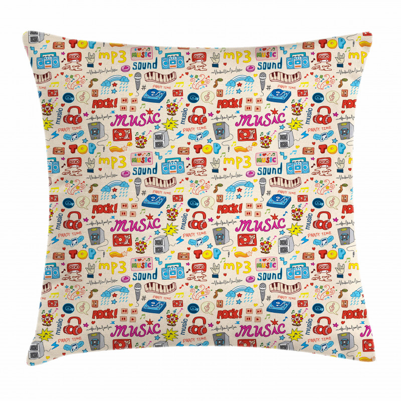 Retro Pop Art Style Pillow Cover