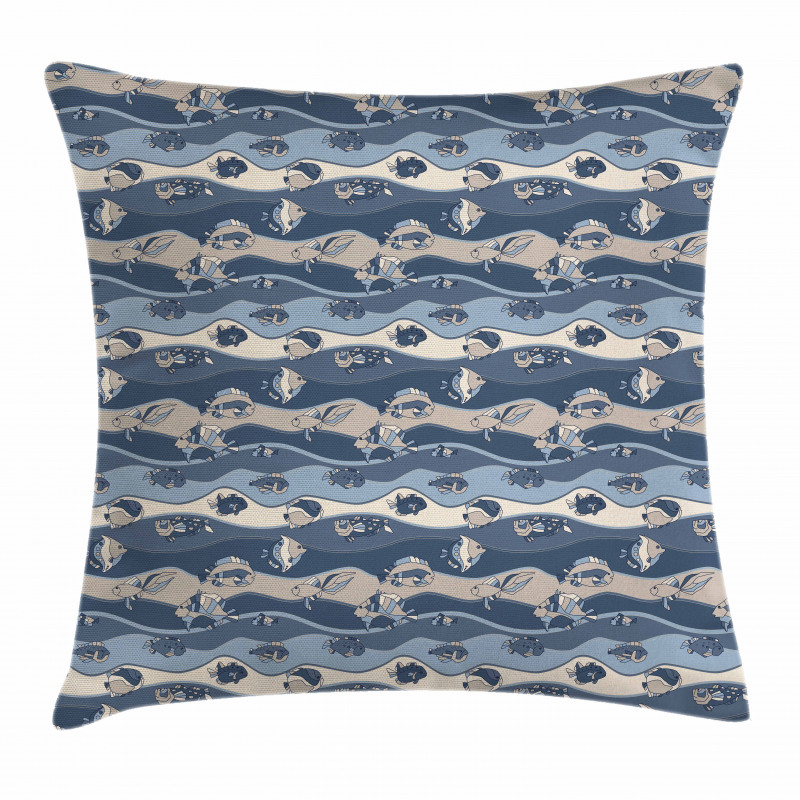 Cartoon Aquarium Pillow Cover