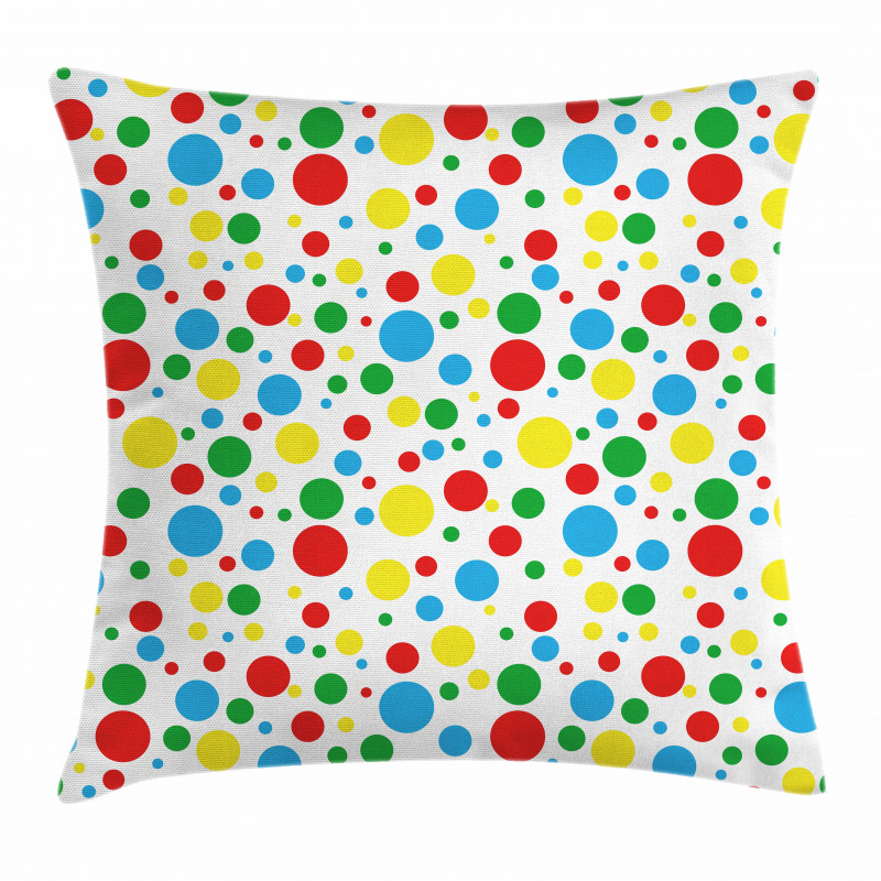 Multicolored Polka Dots Pillow Cover