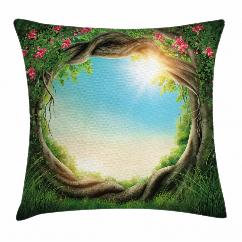 Enchanted Forest in Spring Pillow Cover