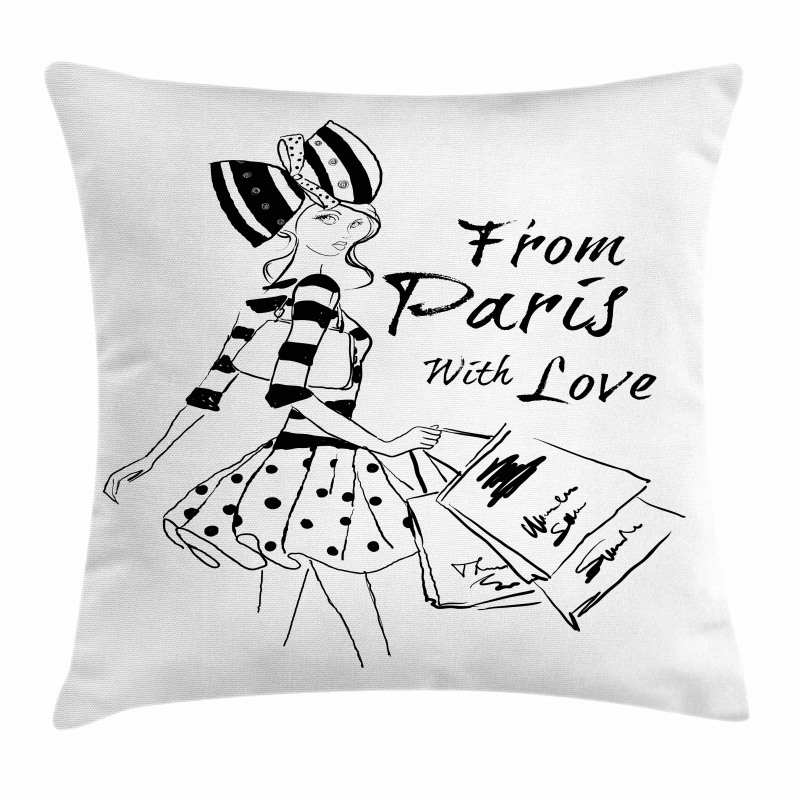 Love Fashion Girl Pillow Cover