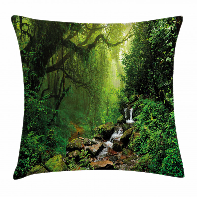Idyllic Forest Design Pillow Cover