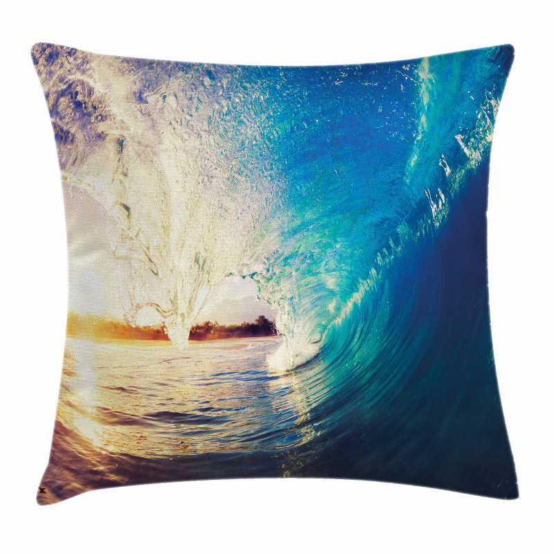 Sunrise on Waves Sports Pillow Cover