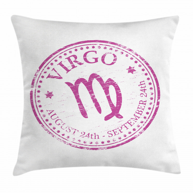 Pink Colored Horoscope Pillow Cover