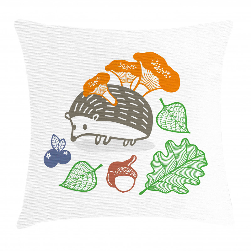 Colorful Animal Food Pillow Cover