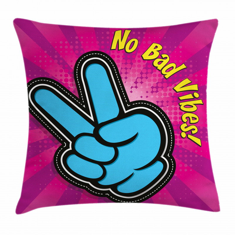 No Bad Vibes Vintage Pillow Cover