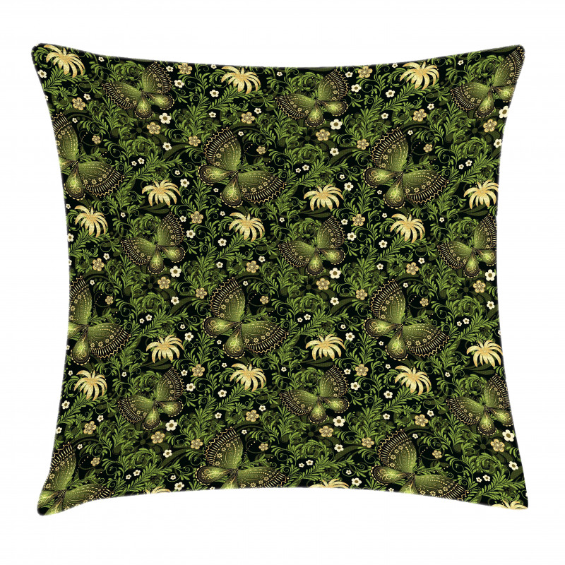 Spring Butterflies Ornate Pillow Cover