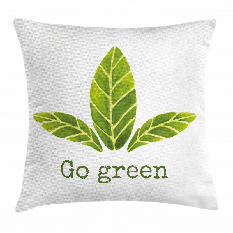 Eco Concept Green Leaves Pillow Cover