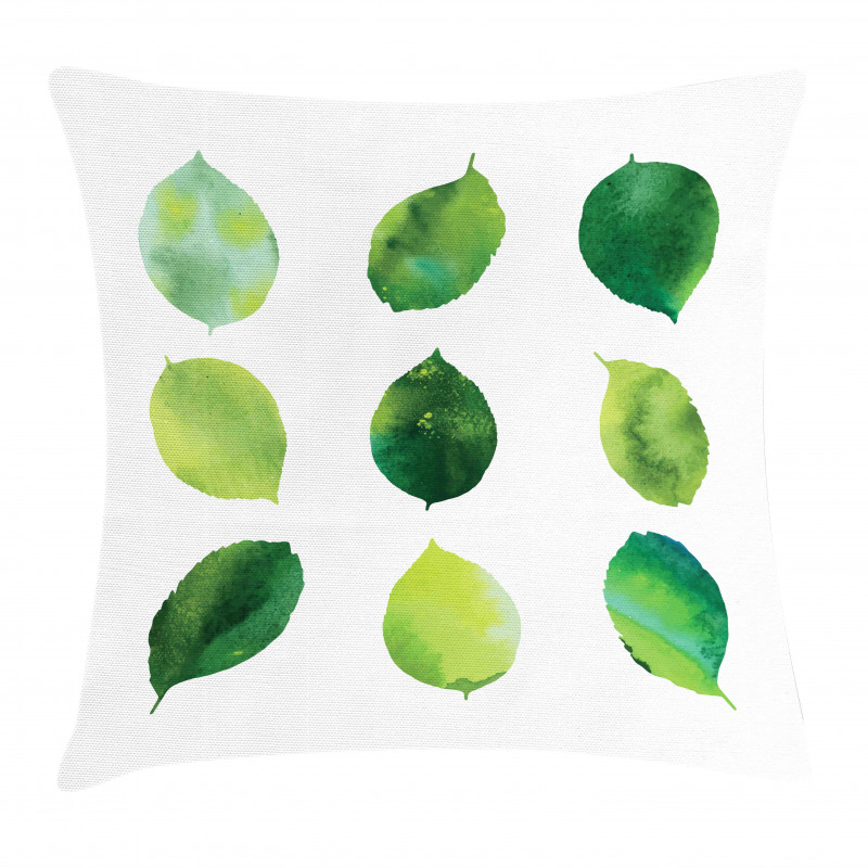Watercolor Fresh Foliage Pillow Cover