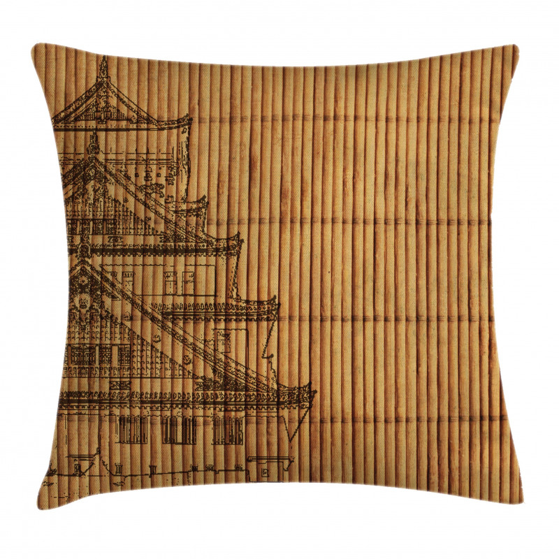 Building on Bamboo Pipes Pillow Cover