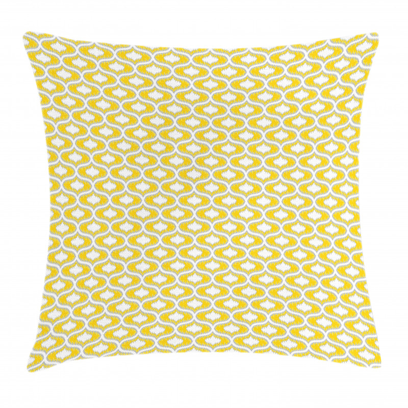 Yellow Vivid Oval Shapes Pillow Cover