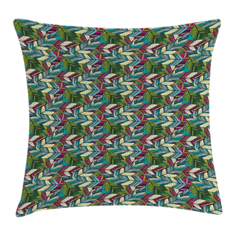 Exotic Feather Pattern Pillow Cover