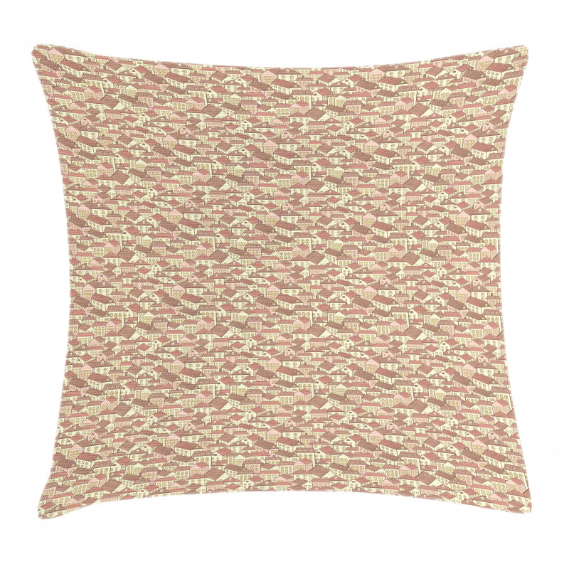 Town Houses City Life Pillow Cover