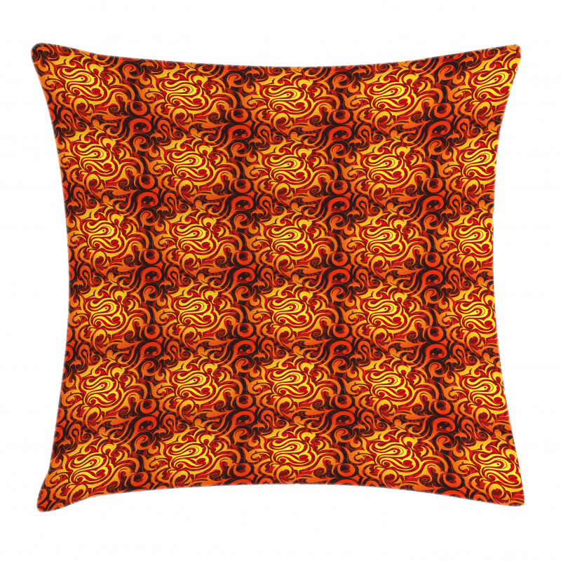 Floral Surreal Curves Pillow Cover