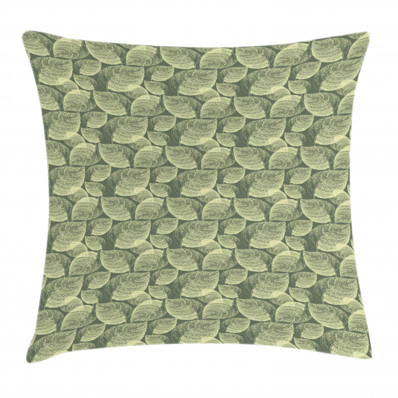 Autumn Leaves Line Art Pillow Cover