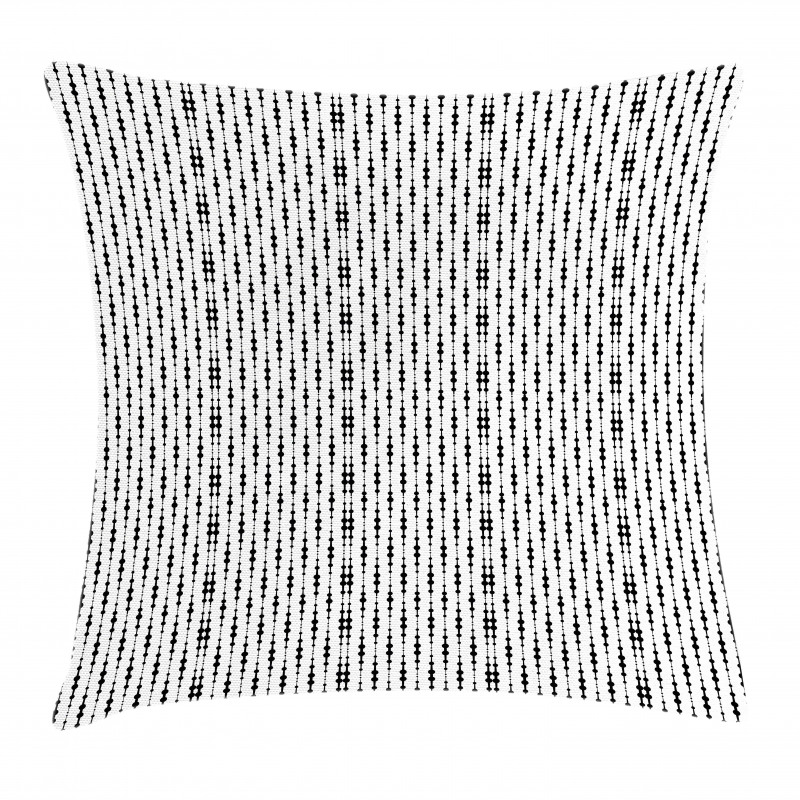 Monochrome Lines Dots Pillow Cover