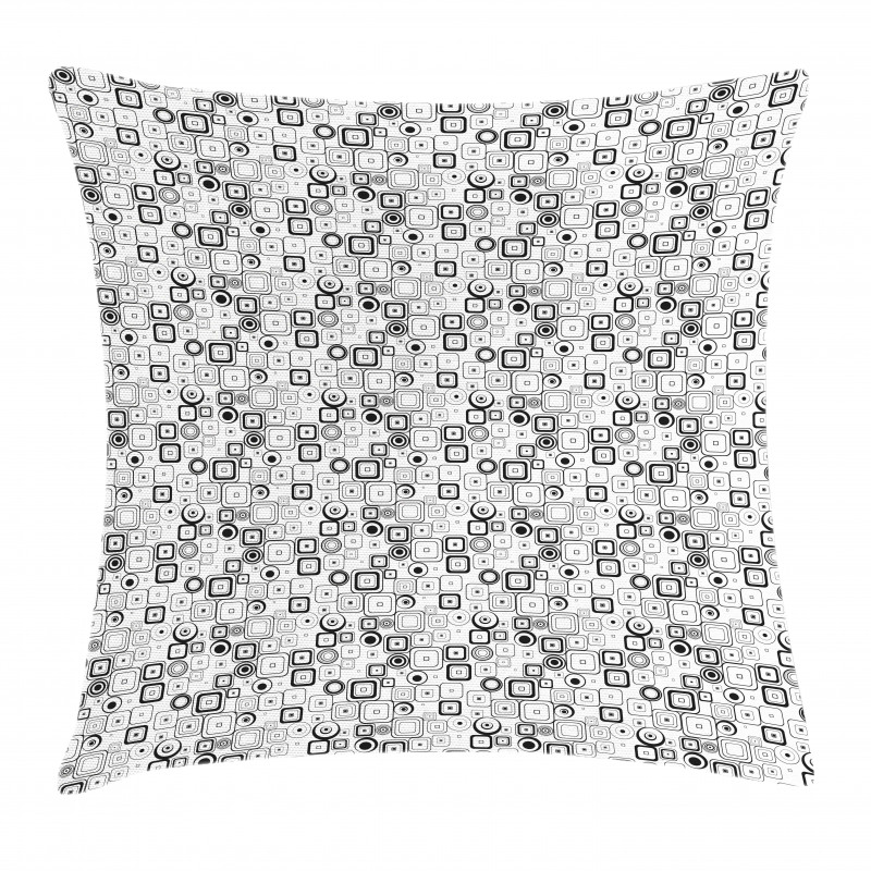 Vintage Squares Retro Pillow Cover