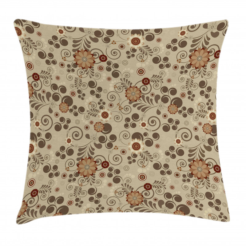 Swirls Curves and Dots Pillow Cover