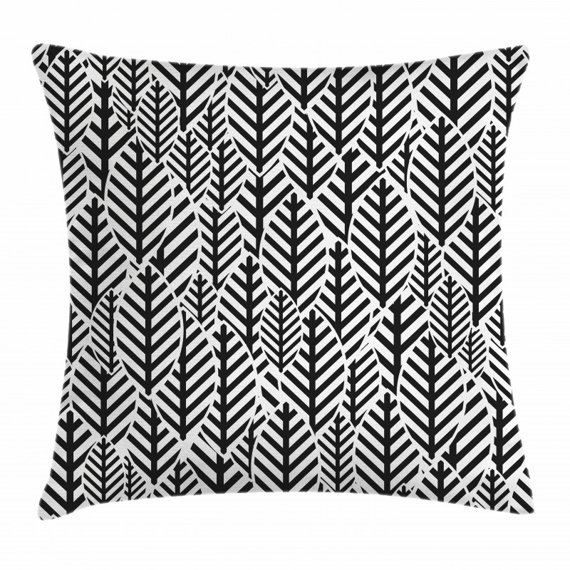 Modern Abstract Leaves Pillow Cover