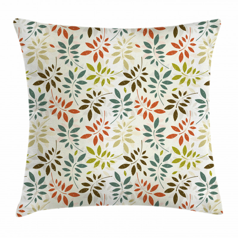 Vintage Falling Leaves Pillow Cover
