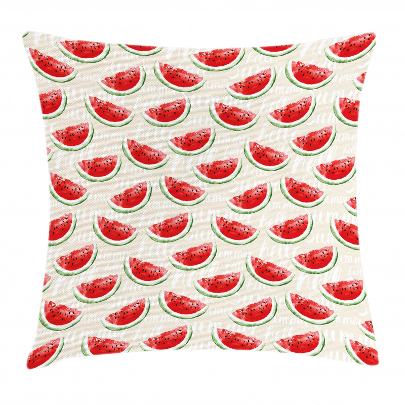 Watercolor Watermelons Pillow Cover