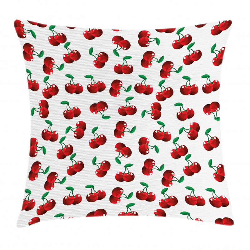 Vibrant Cherries Summer Pillow Cover