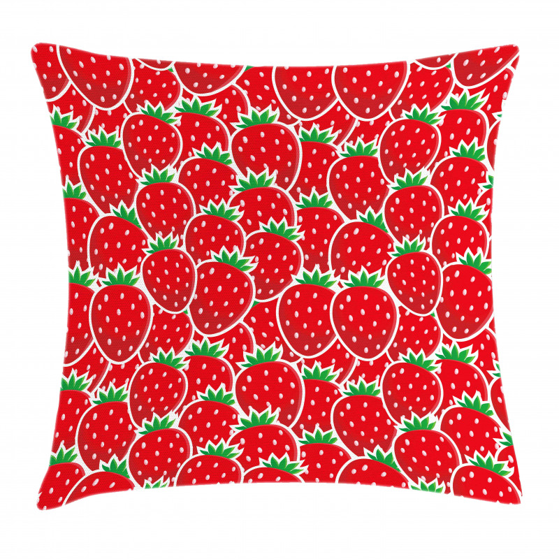 Yummy Strawberry Botany Pillow Cover