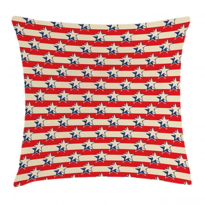 Retro Independence Poster Pillow Cover