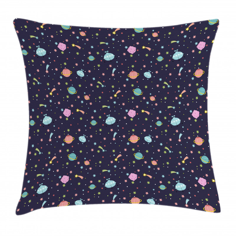 Alien Planets Asteroid Pillow Cover