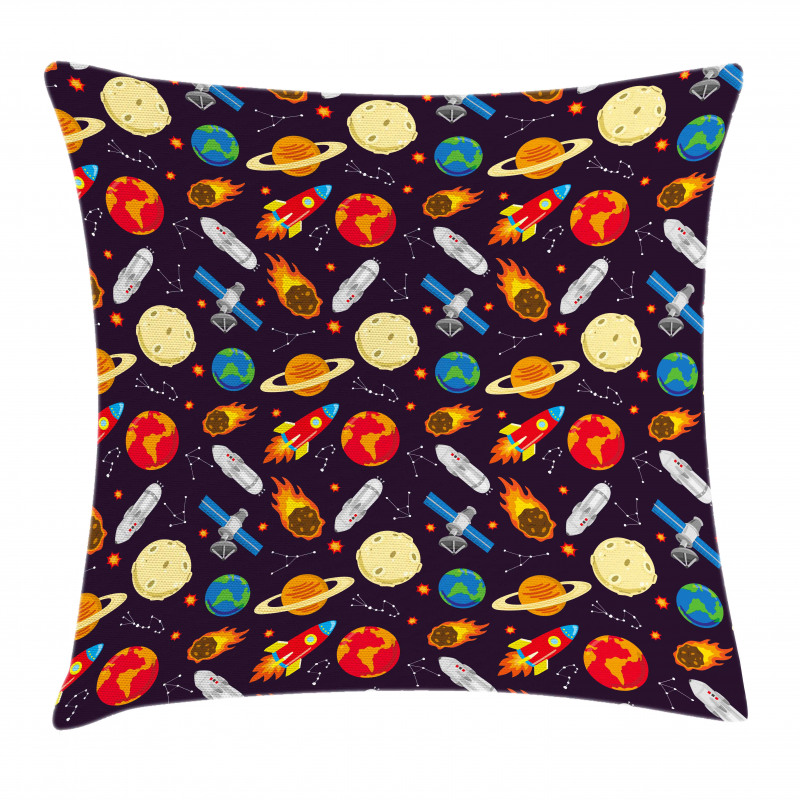 Universe Theme Earth Pillow Cover