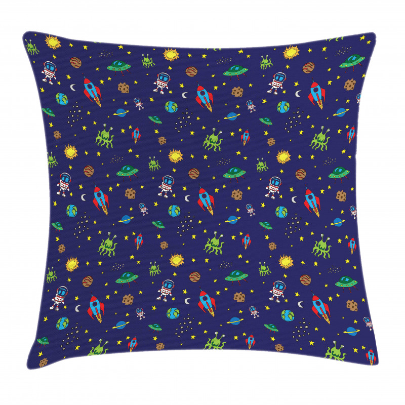 Doodle Cosmos Elements Pillow Cover