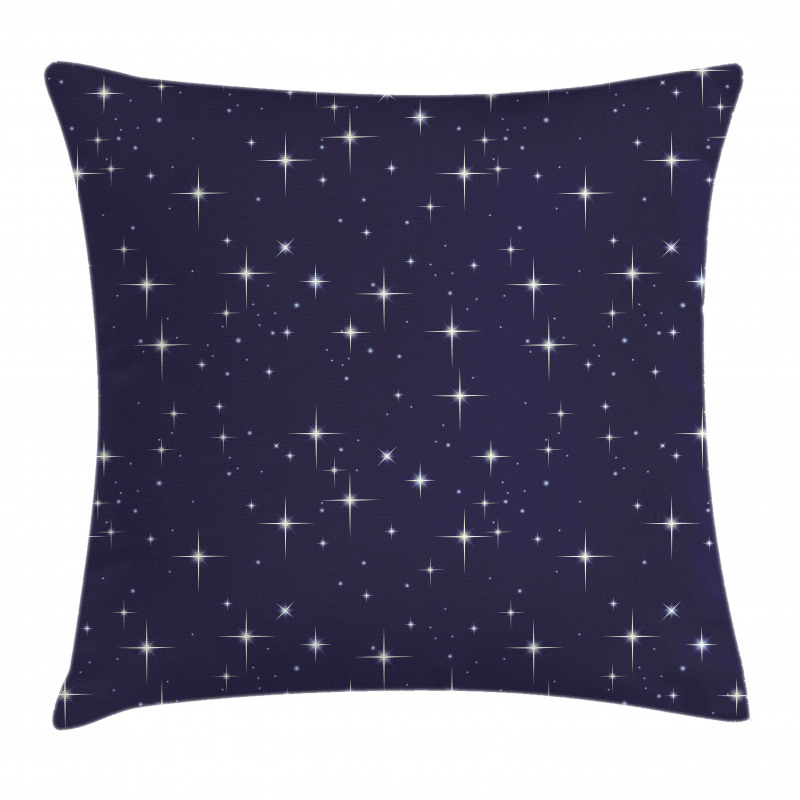 Night Skyline with Stars Pillow Cover