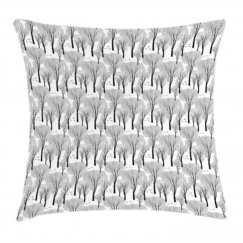 Abstract Forest Birds Pillow Cover